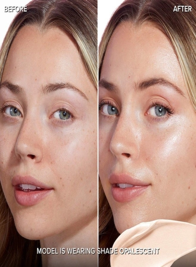 Too FacedCosmetics Too Faced Born This Way Super Glow Multi-Use Highlighting Skin Enhancer – Opalescent (Icy Opal with Soft Pink & Silver Shimmer), Radiant Liquid Glow Booster, 1 oz / 30 mL - Image 2